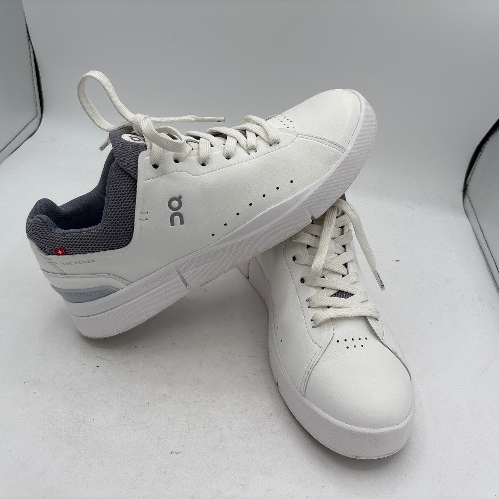 On Cloud The Roger Advantage White Fossil Sneaker 3WD10652763 Women's Size 10 - Picture 7 of 16